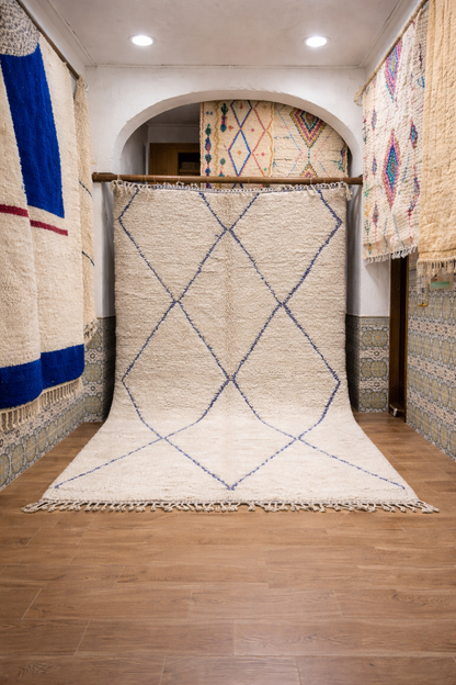 Berber Thick Wool Rug – Blue Diamond