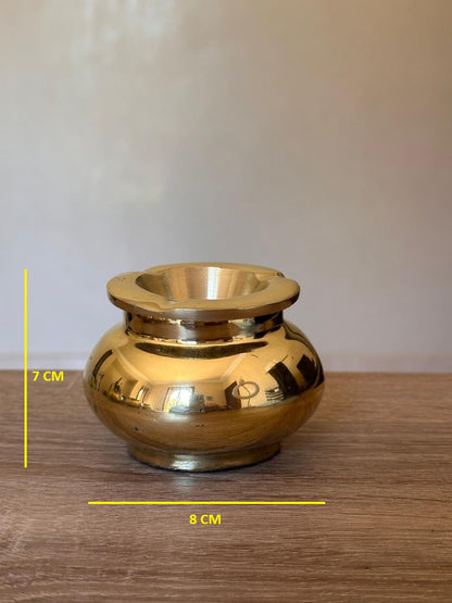 small Handmade Brass Ashtray with a polished finish