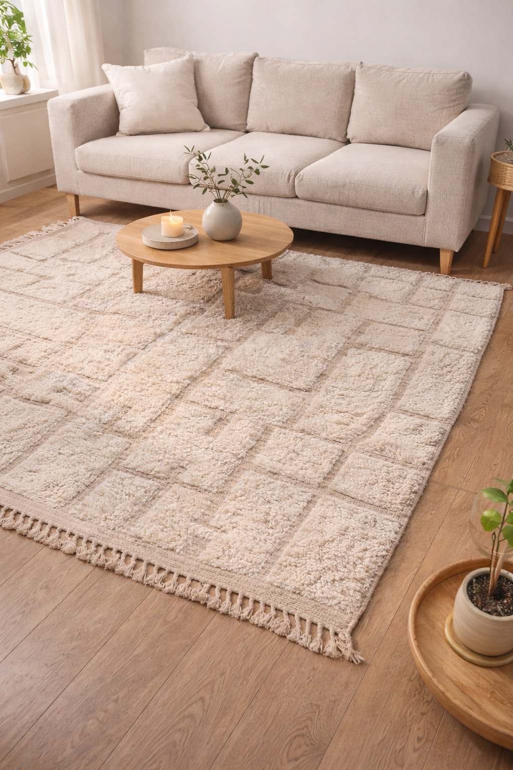 Berber Thick Wool Rug – Blocks