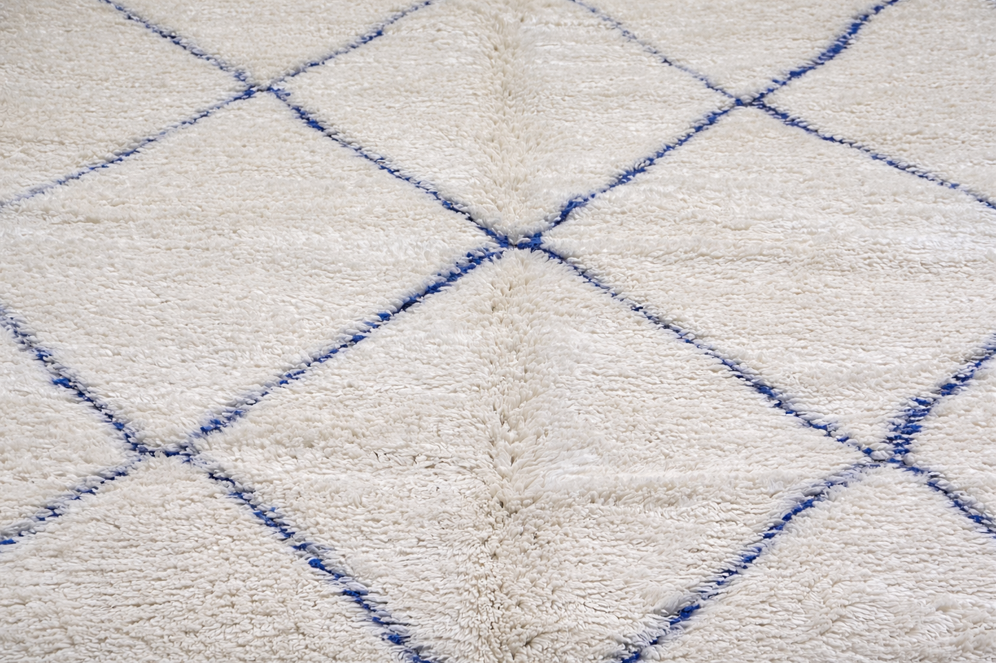 Berber Thick Wool Rug – Blue Diamond