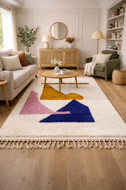 Berber Thick Wool Rug – Artistic Shapes