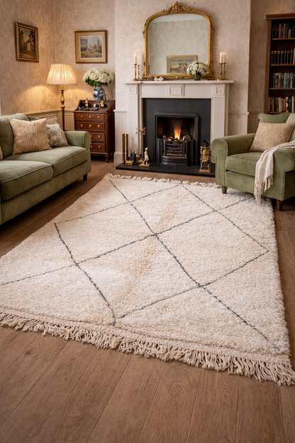 Berber Thick Wool Rug – Diamond