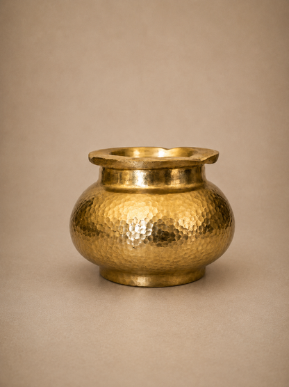 Small Handmade Hammered Brass Ashtray