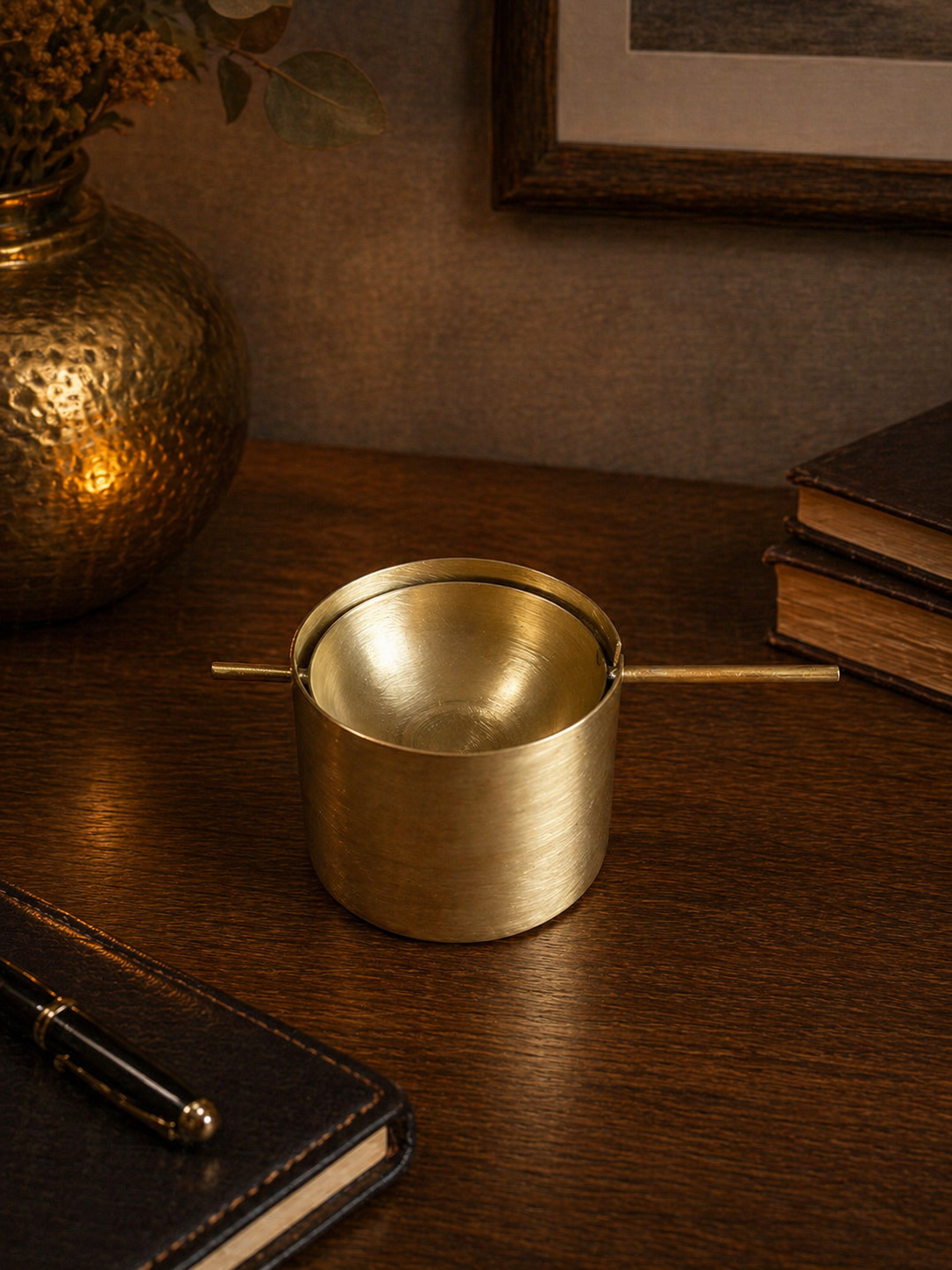 Handmade Brass Swing Ashtray