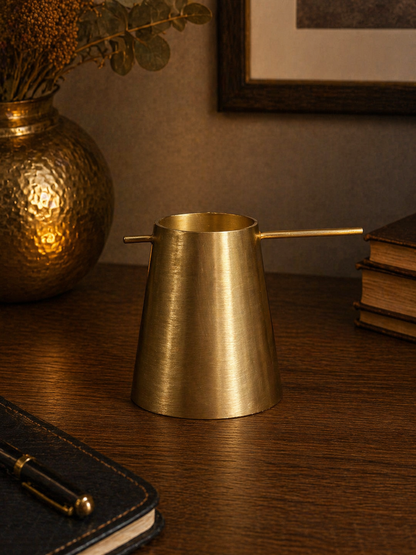 Handmade Conical Brass Swing Ashtray