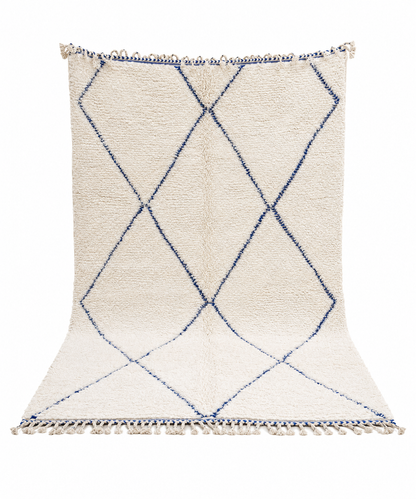 Berber Thick Wool Rug – Blue Diamond