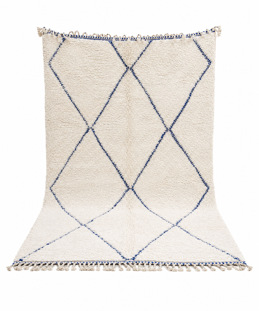 Berber Thick Wool Rug – Blue Diamond