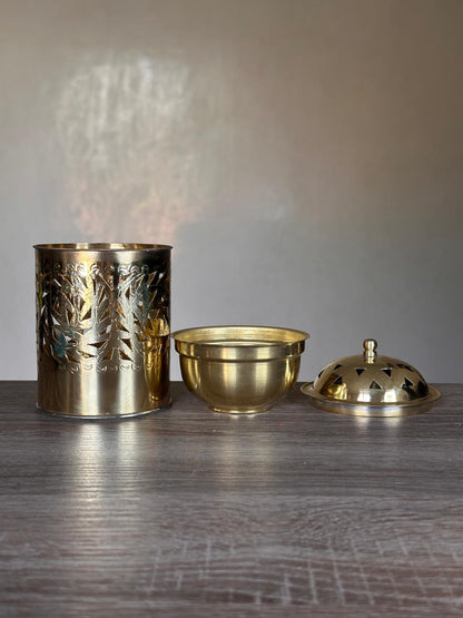 Handmade Brass 3-in-1 Aroma Diffuser & Candle Holder