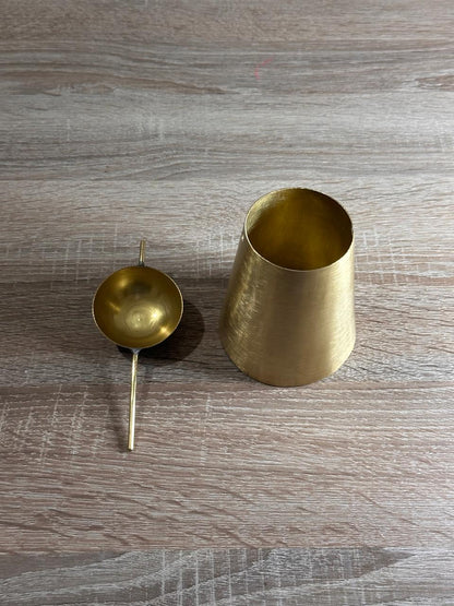 Handmade Conical Brass Swing Ashtray