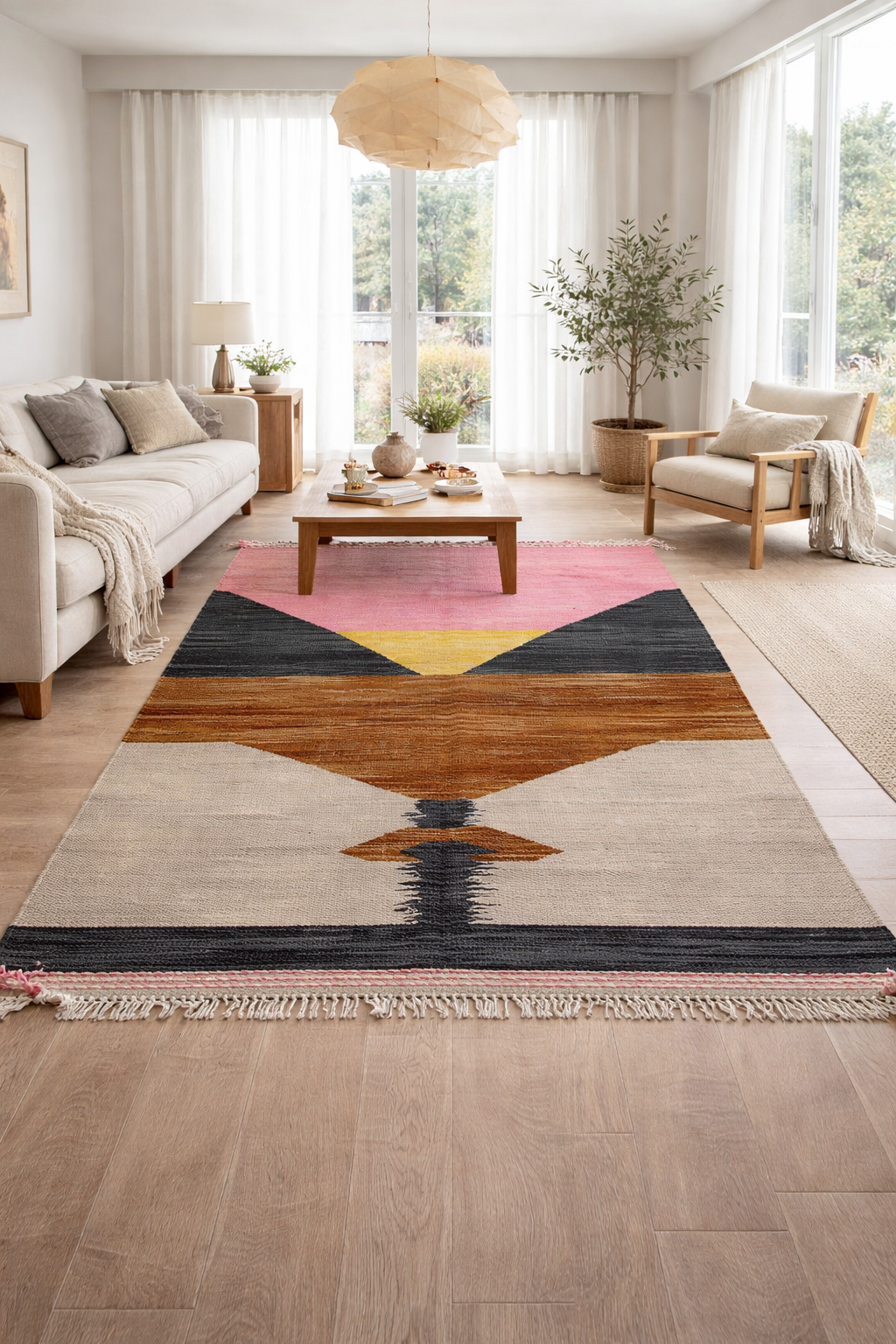 Berber Fine Wool Rug – Sunset Layers