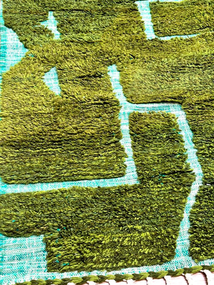 Berber Thick Wool Rug – Abstract Forest