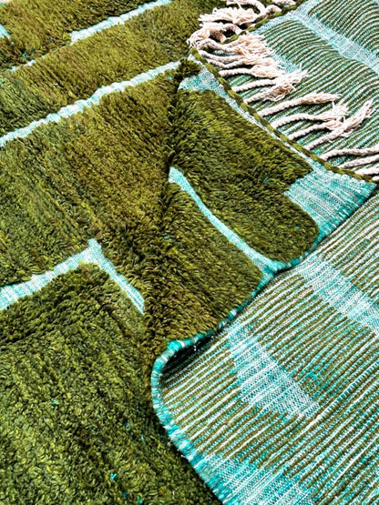 Berber Thick Wool Rug – Abstract Forest